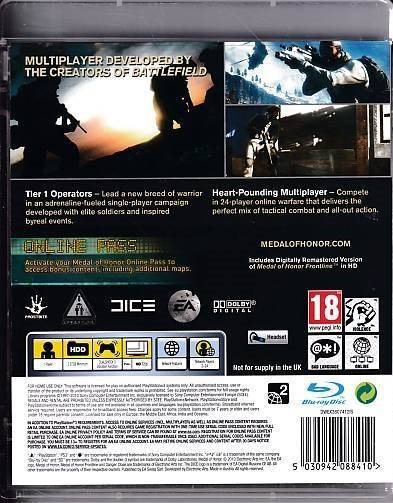 Medal of Honor - PS3 (B Grade) (Genbrug)